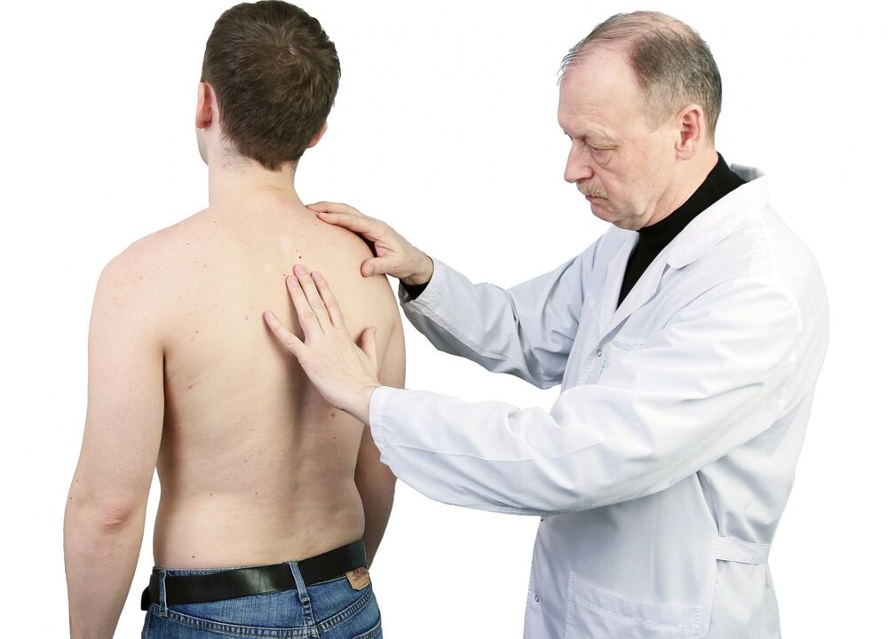 Η διάγνωση της οστεοχόνδρωσης περιλαμβάνει ιατρική εξέταση της σπονδυλικής στήλης